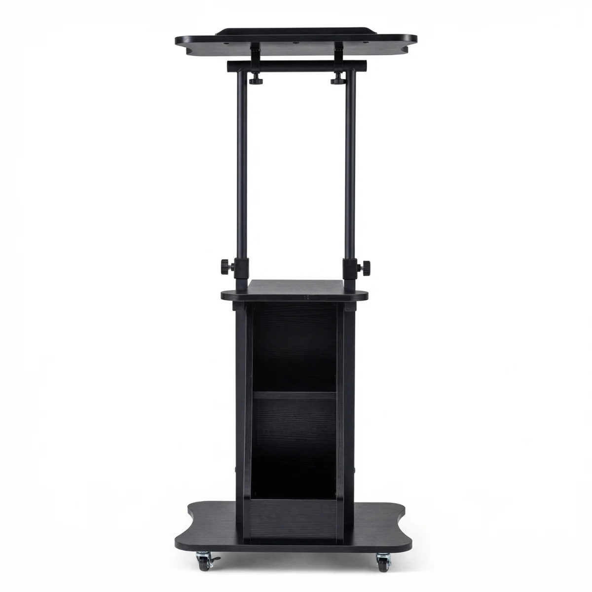 Multifunctional Laptop Cart with Casters - Black – image 3
