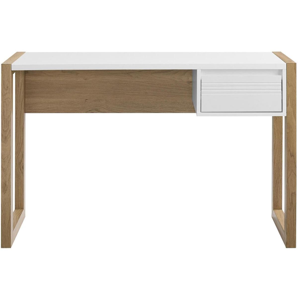 Kentmere 1 Drawer Computer Desk - OakWhite - White – image 2
