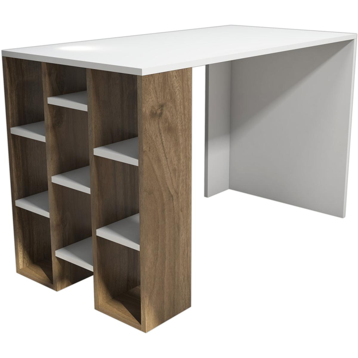 Inci White and Walnut Computer Desk - White and Walnut – image 2