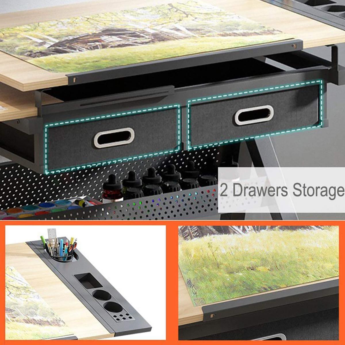 Dripex Adjustable Drawing Desk with Tiltable Tabletop – image 7