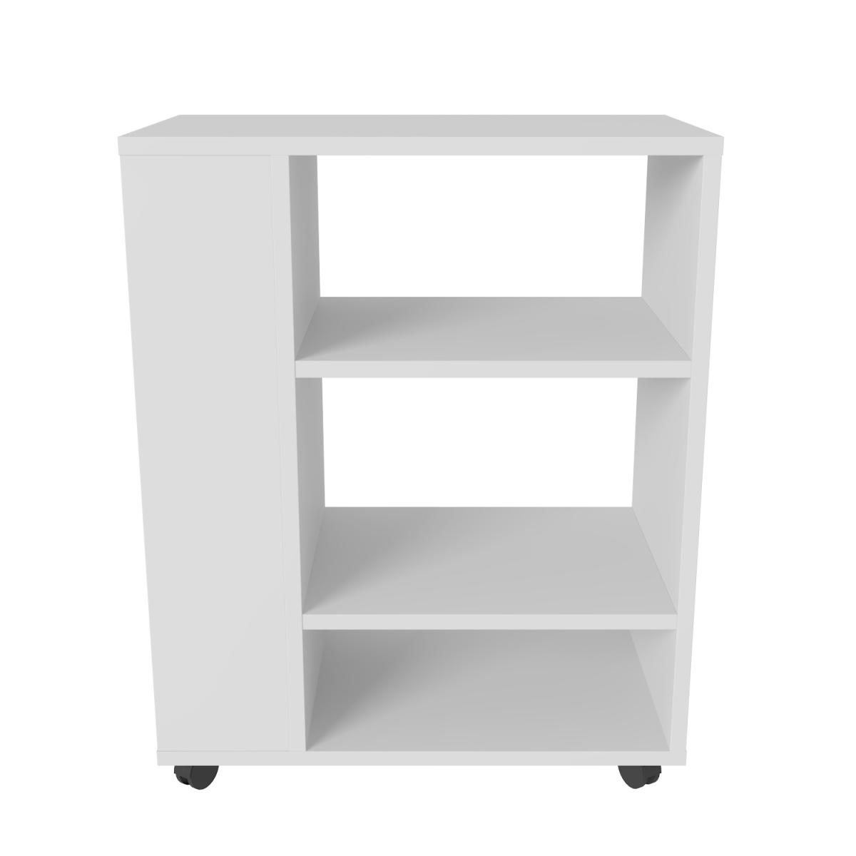 Roza Modern Printer Desk with Shelves - White – image 2