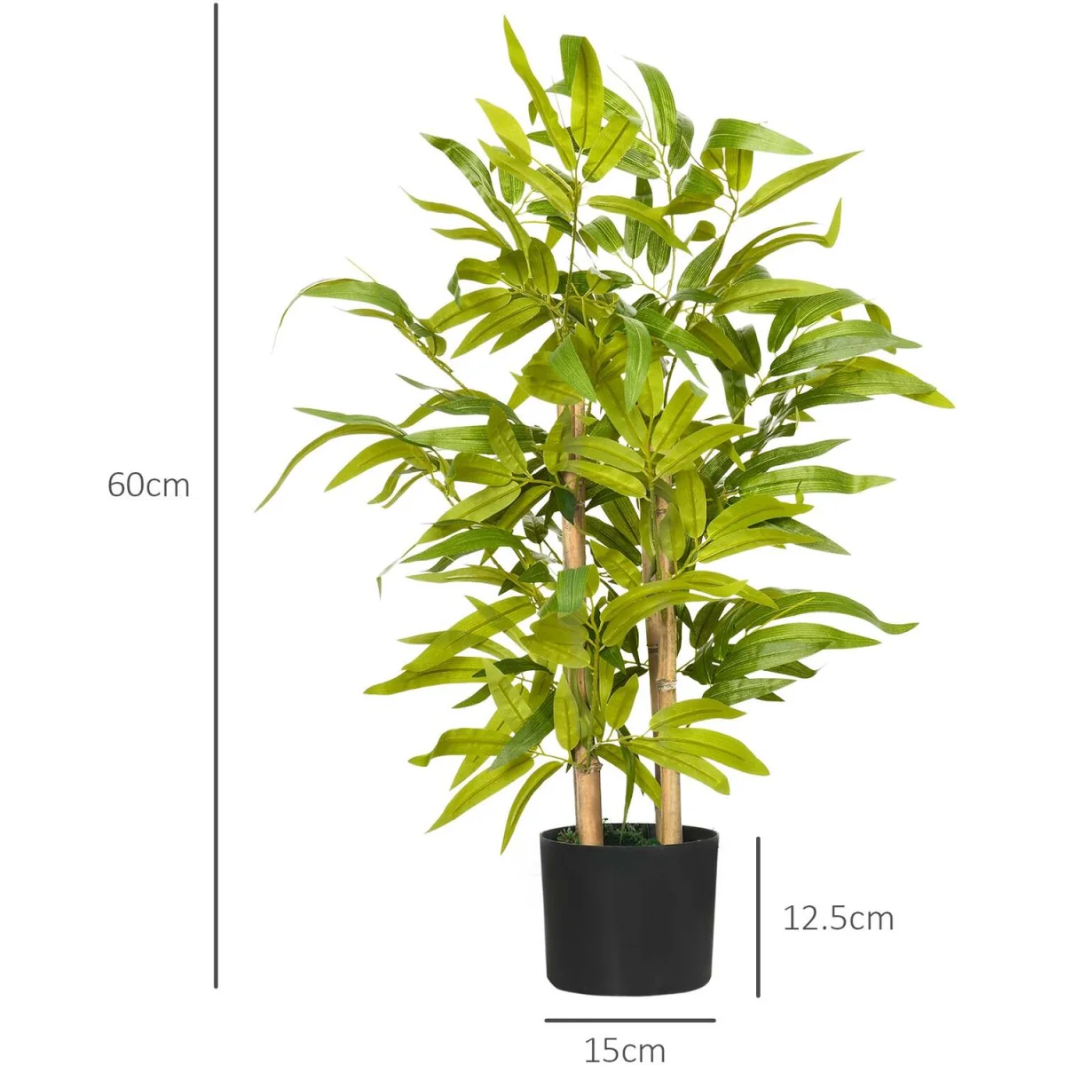 Diso Set of 2 Artificial Bamboo Desk Plants in Pots, 60cm – image 2