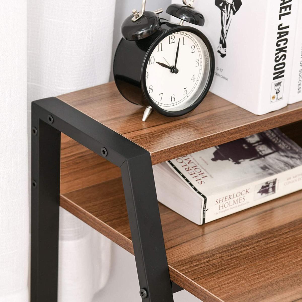 Home Office Laptop Workstation - Black and Walnut Tone – image 2