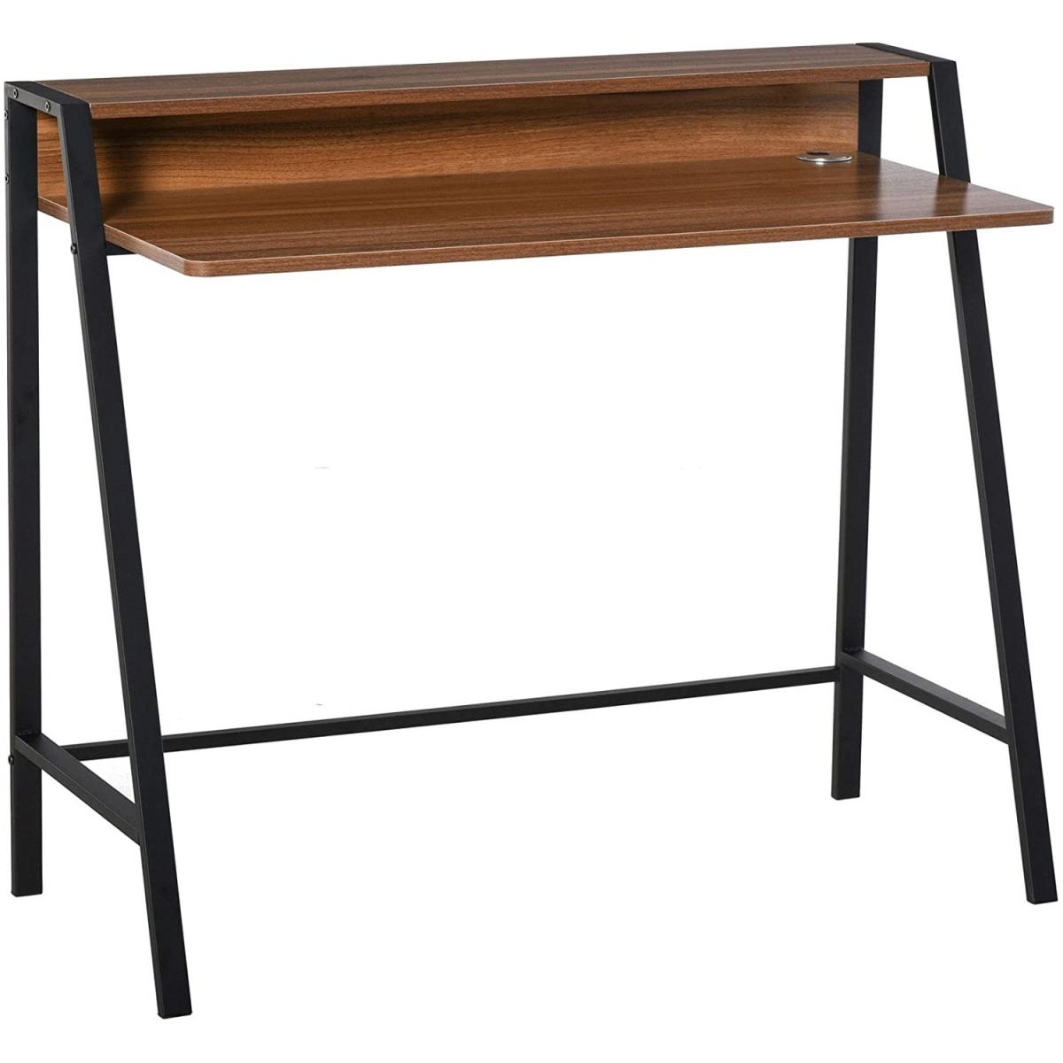 Home Office Laptop Workstation - Black and Walnut Tone – image 6