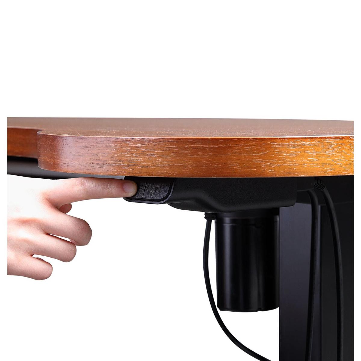 Height Adjustable Curve Desk - Walnut – image 2