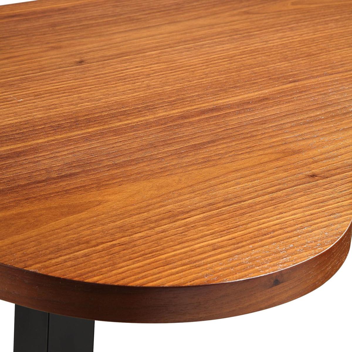 Height Adjustable Curve Desk - Walnut – image 3