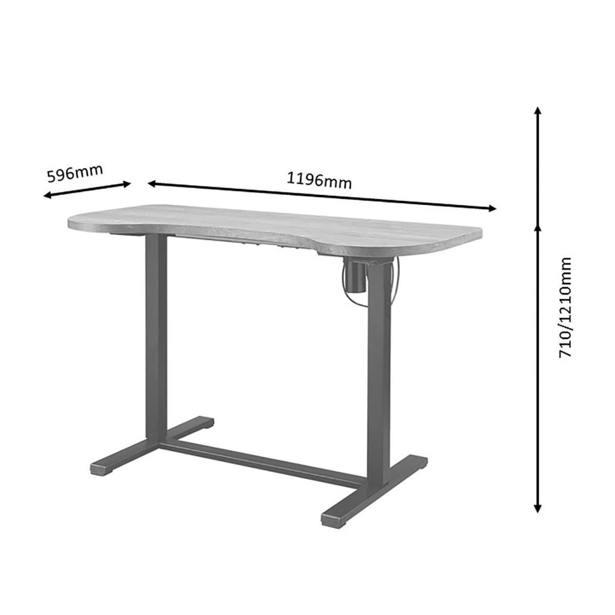 Height Adjustable Curve Desk - Walnut – image 4