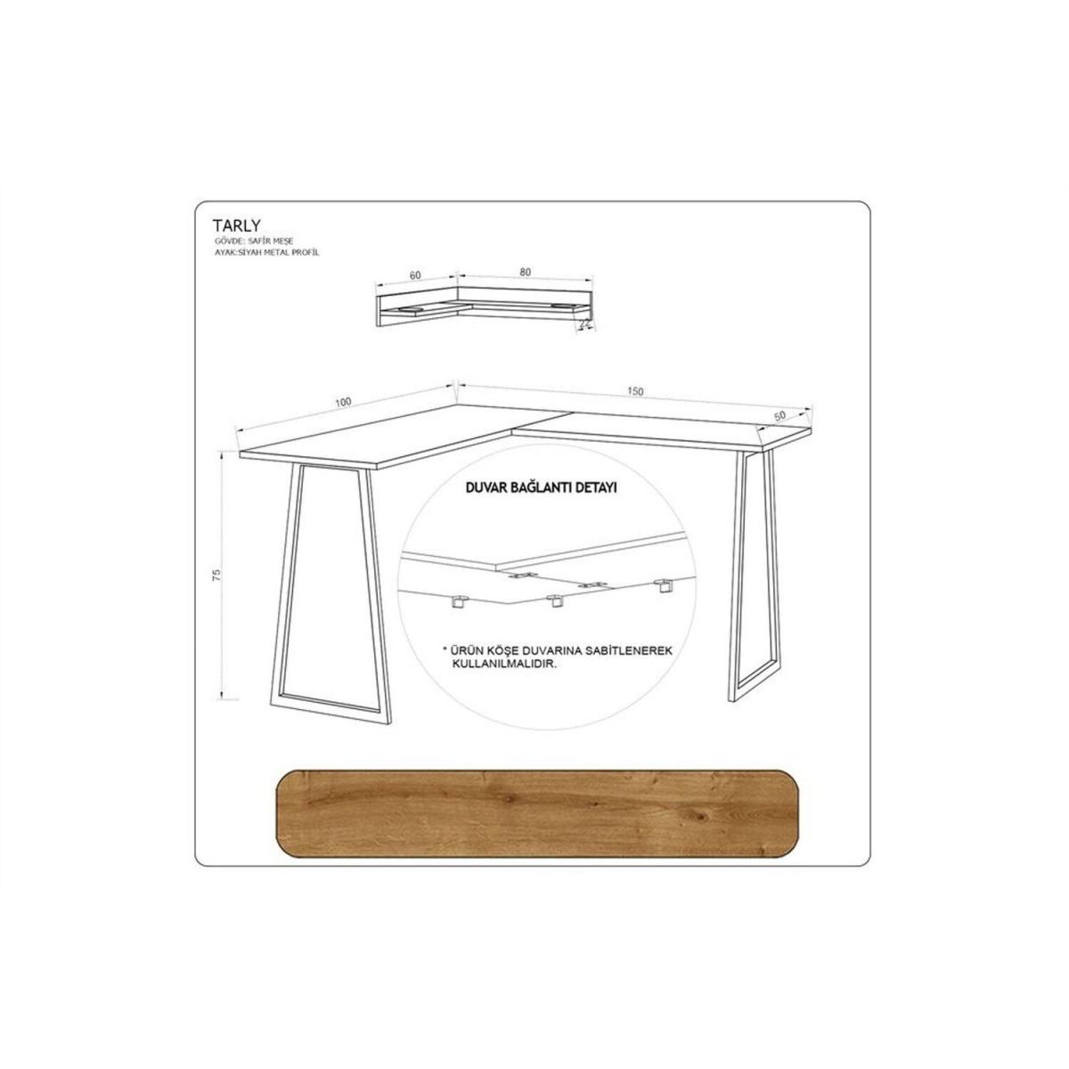 Tarly Computer Desk - Oak – image 4