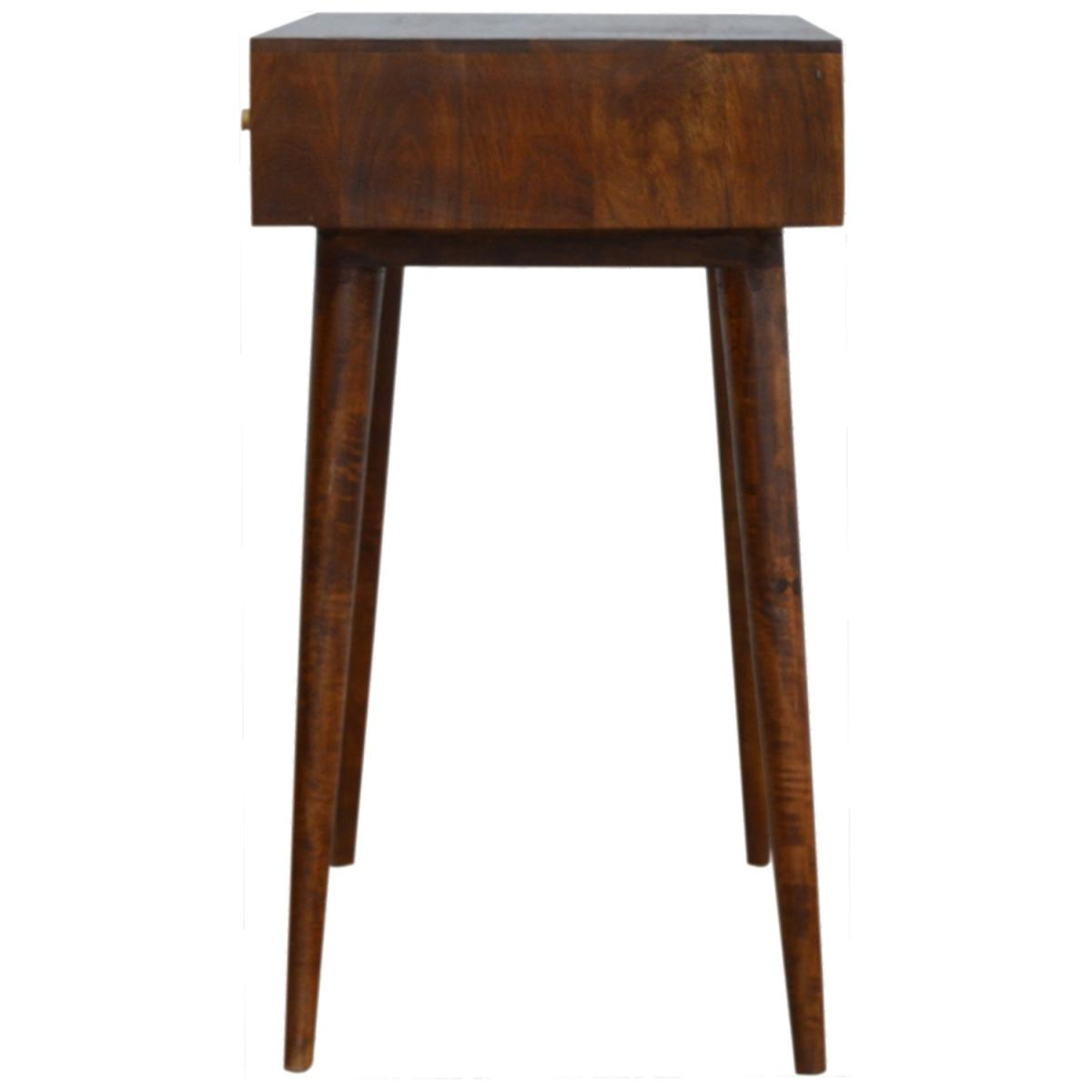 Chestnut Diamond Carved Writing Desk - Brown – image 7