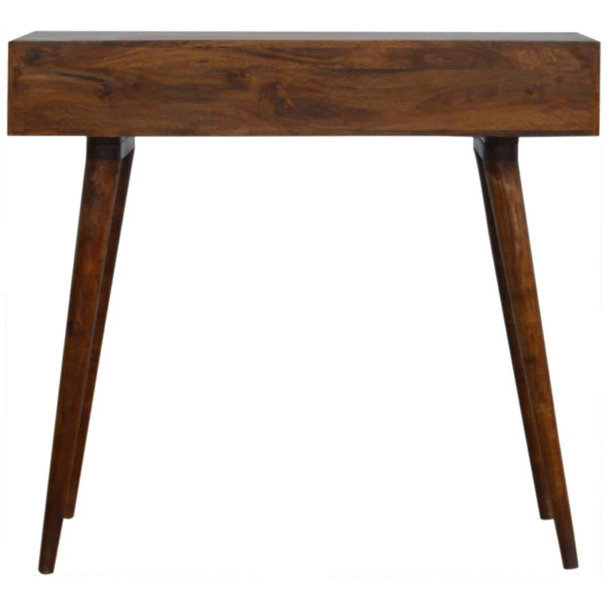 Chestnut Diamond Carved Writing Desk - Brown – image 8