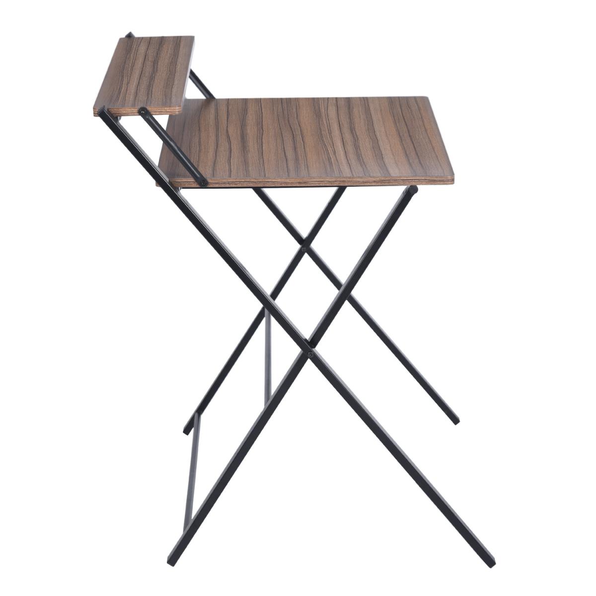 Megan Folding Office Computer Desk - Brown – image 5
