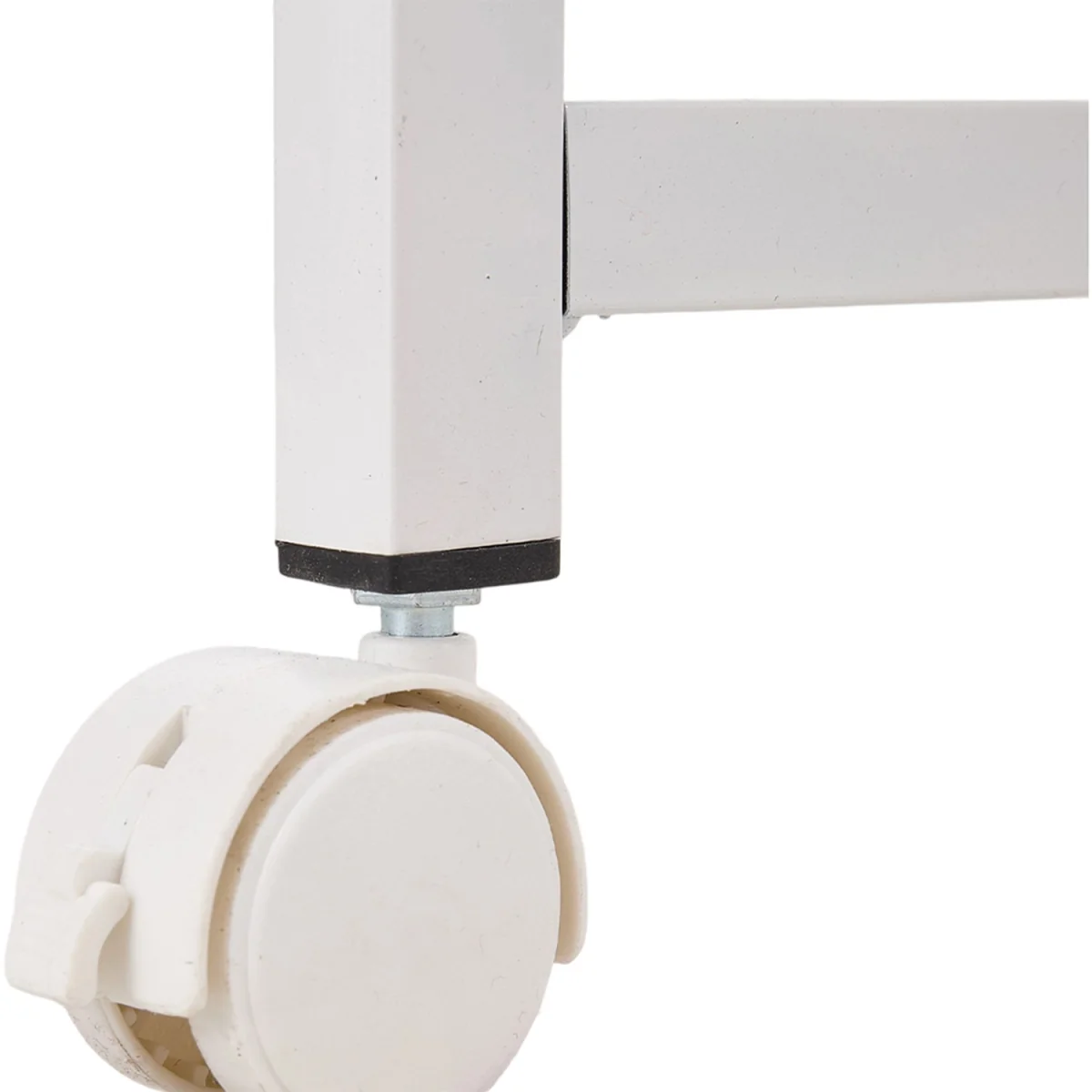Folding Office Desk with Lockable Castors - White – image 2