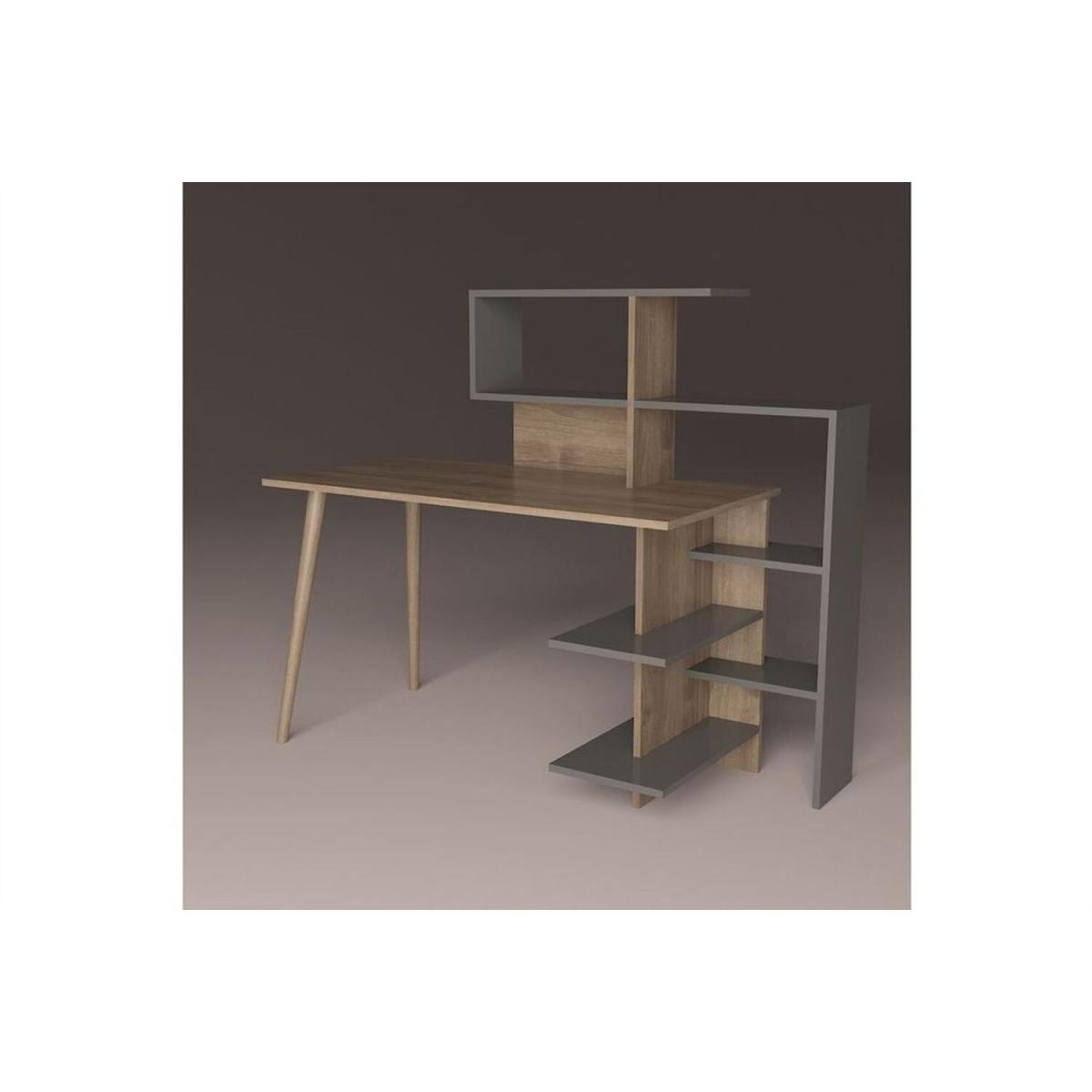 Uzay Computer Desk - Walnut & Anthracite – image 4