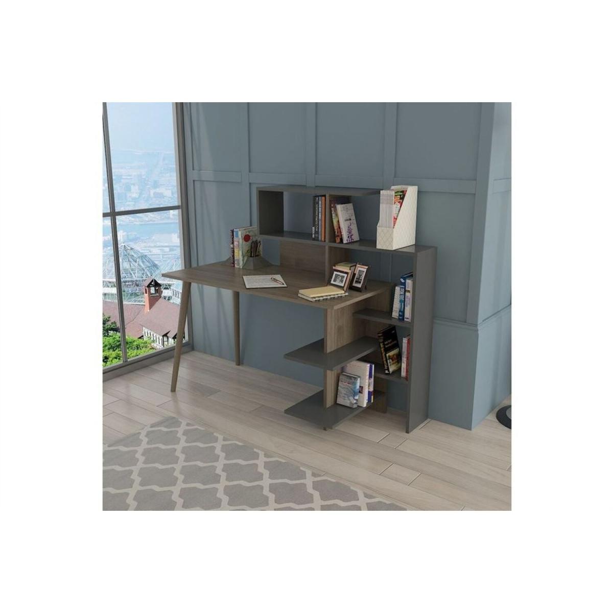 Uzay Computer Desk - Walnut & Anthracite – image 5
