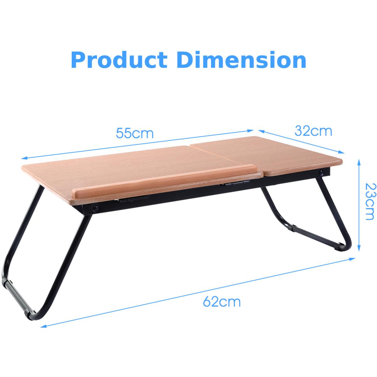 Costway Laptop Table Notebook Table Notebook Stand - Natural – image 4