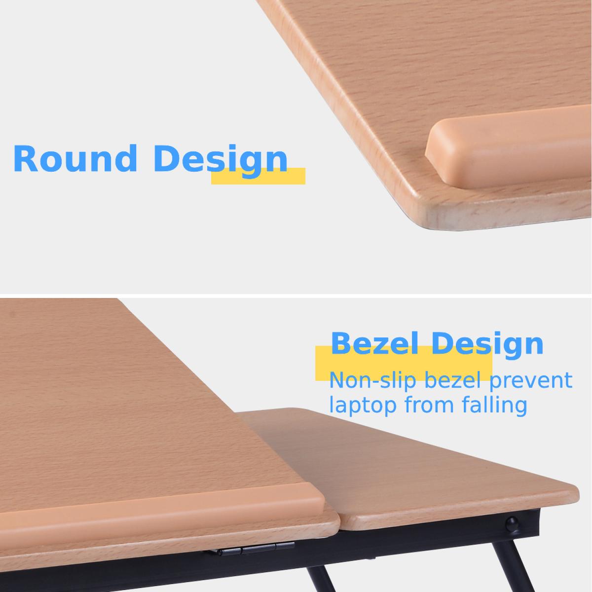 Costway Laptop Table Notebook Table Notebook Stand - Natural – image 5