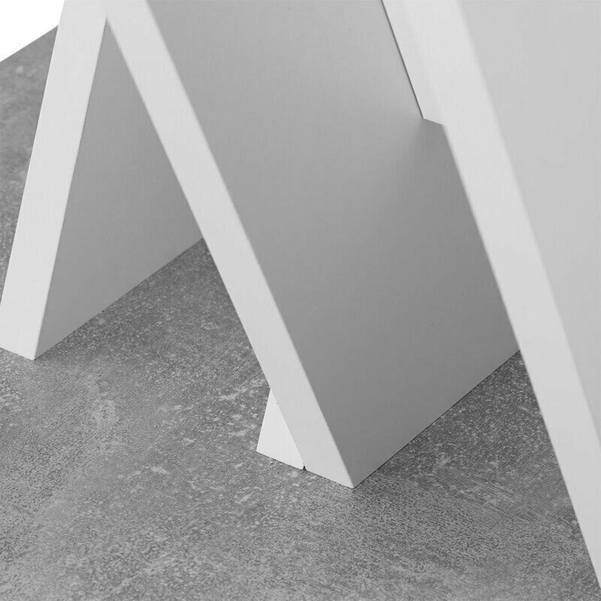 Extendable Dining Kitchen Table Desk Seater - White & Concrete Grey – image 6