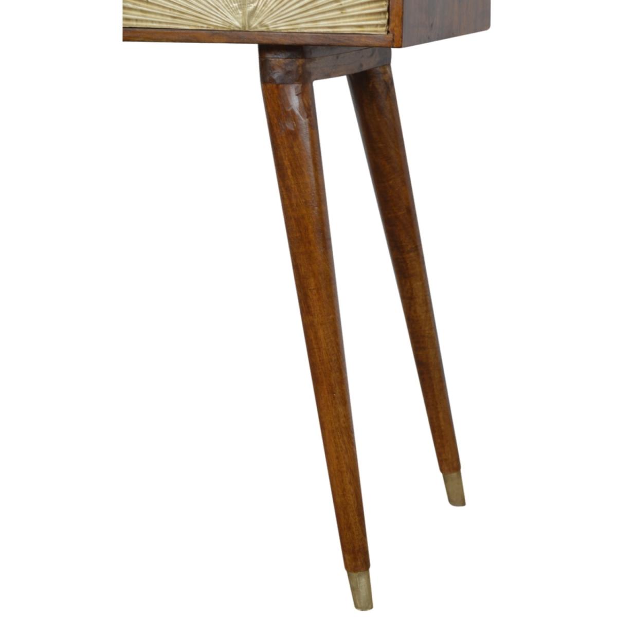 Sunrise Gold Carved Writing Desk With 1 Drawer - Brown – image 7