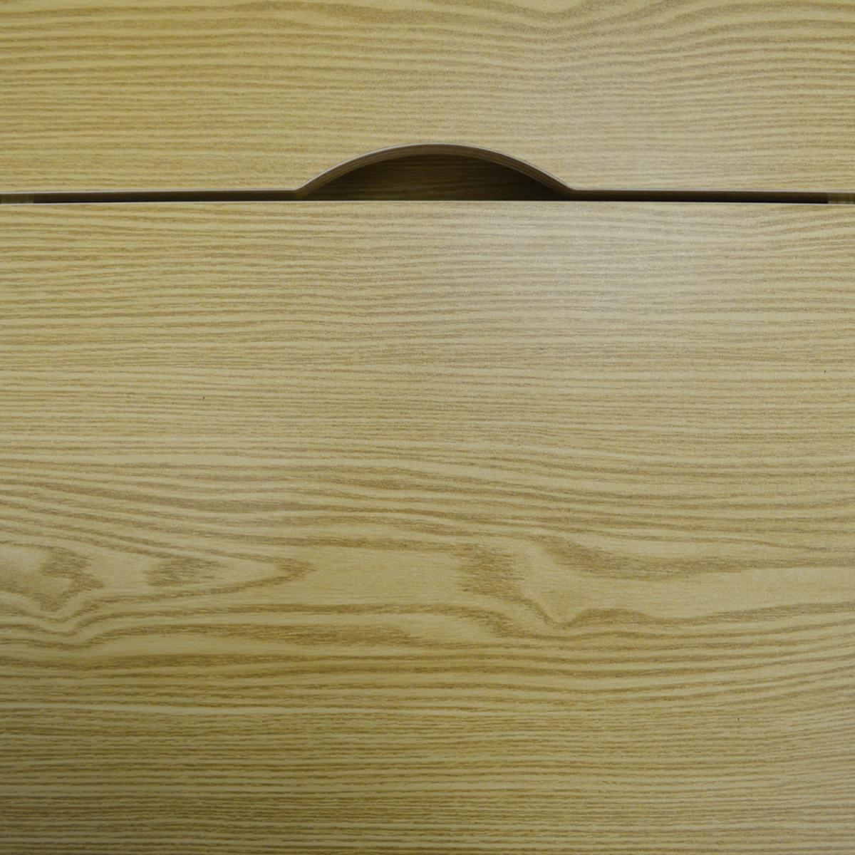 Modern Retro Hideaway Office Desk  Computer Workstation - Oak  White - Oak / White – image 2