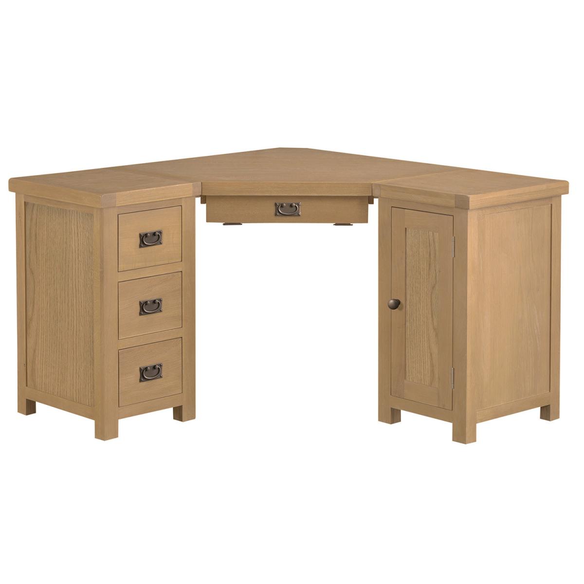 Bisbrooke Country Corner Computer Desk - Medium Oak – image 2