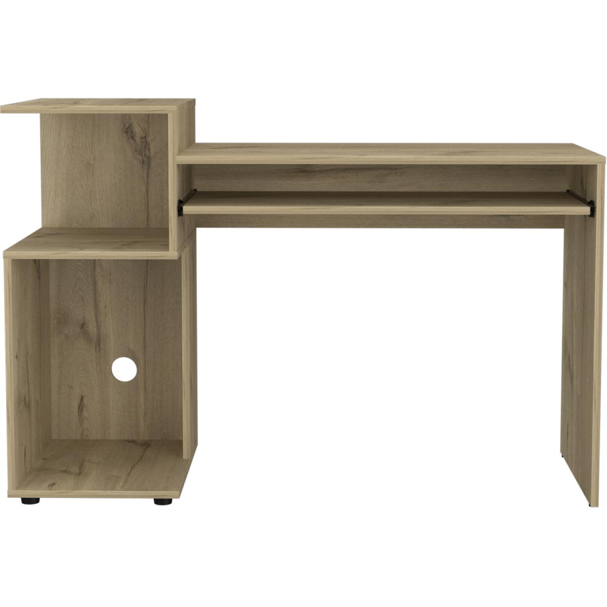 Brooklyn desk with low shelving unit on left side - Brown – image 4