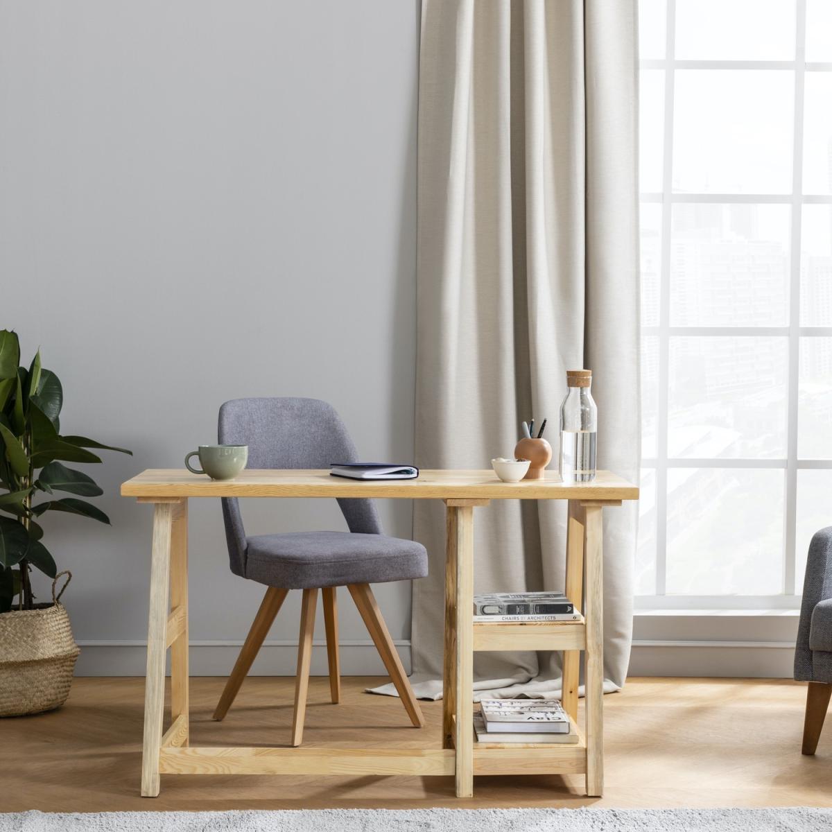 Perla Oak Computer Desk - Oak – image 4