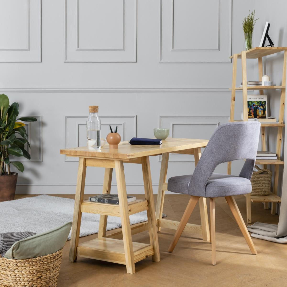 Perla Oak Computer Desk - Oak – image 5