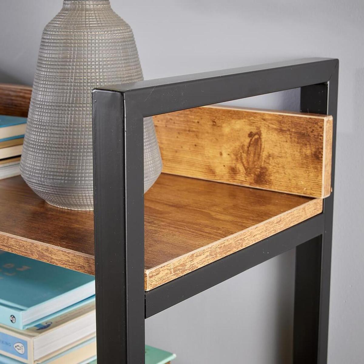 Urban Industrial 3 Shelf Computer Desk - Rustic – image 5