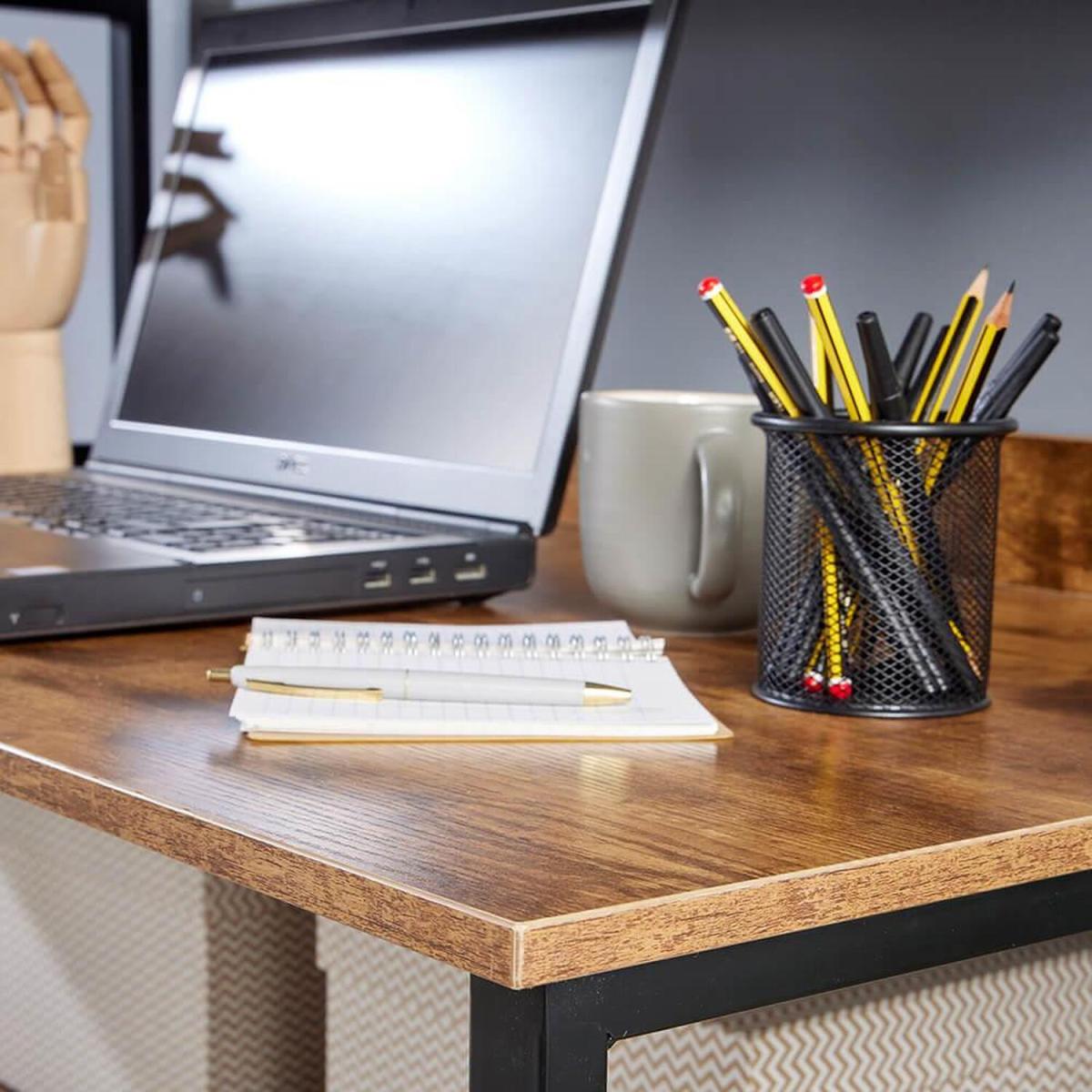 Urban Industrial 3 Shelf Computer Desk - Rustic – image 6