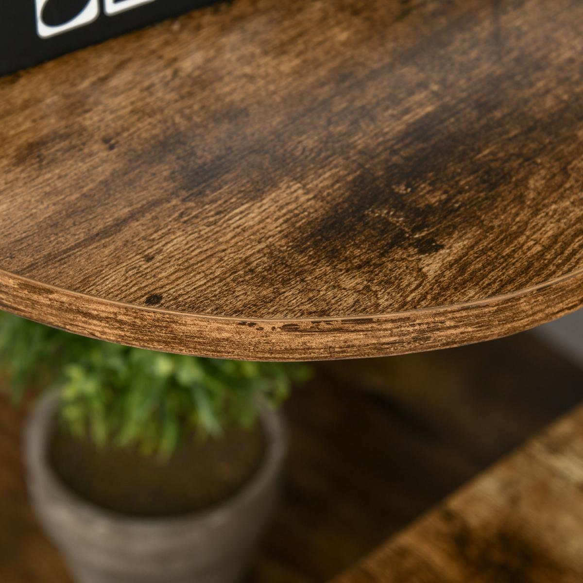 Computer Desk with 4 Storage Shelves - Rustic Brown – image 6