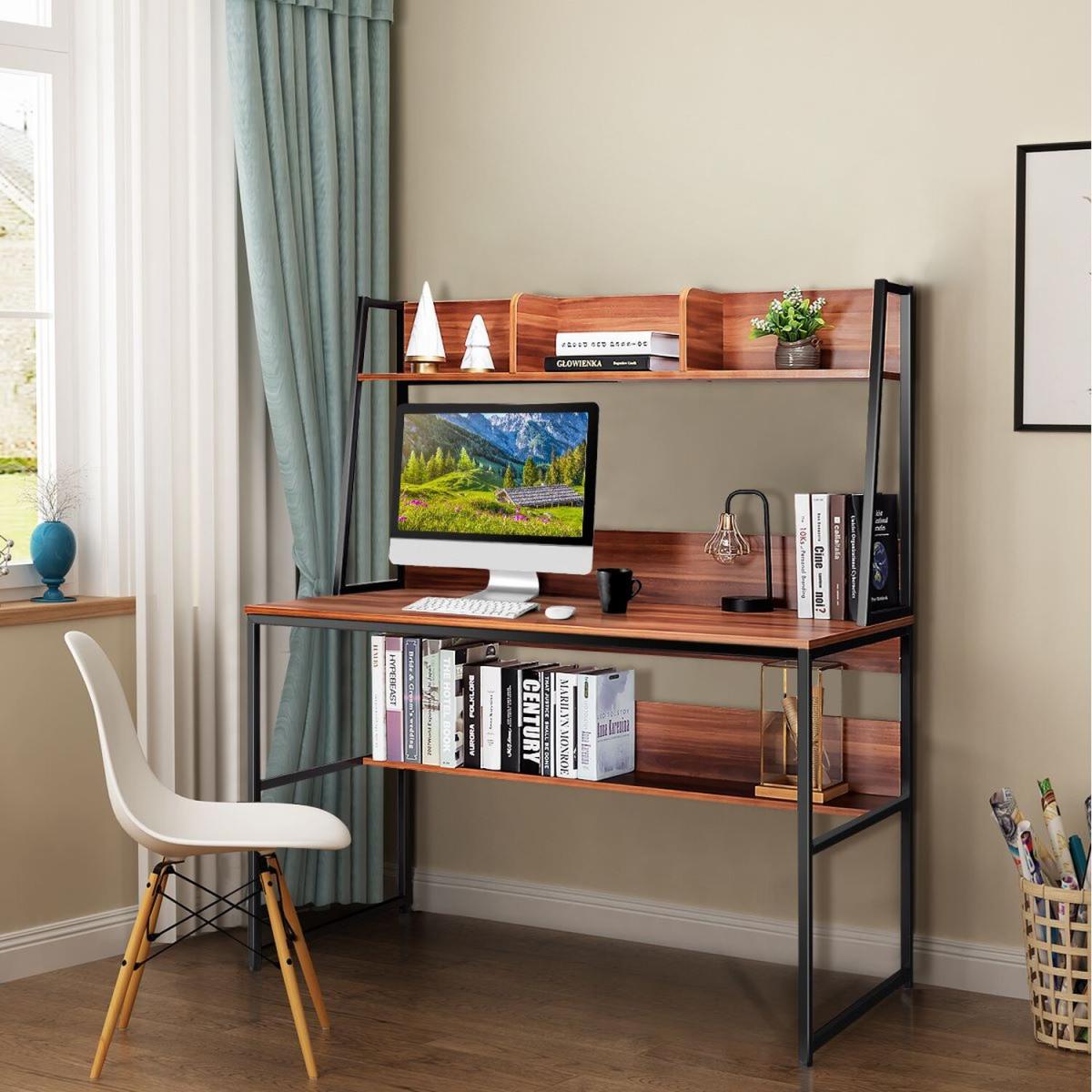 Contemporary Office Computer Desk - Rustic Coffee – image 4