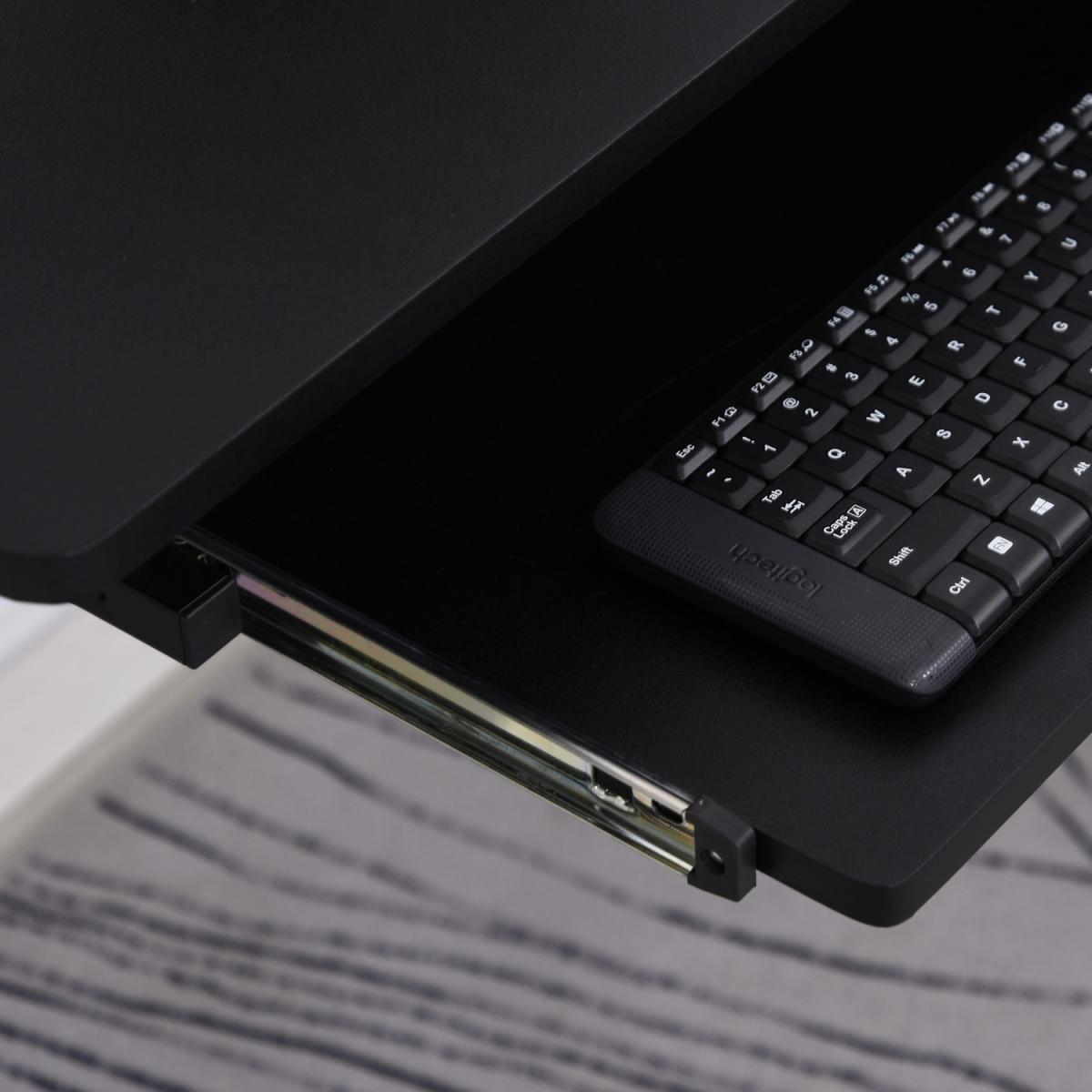 Space-Saving Corner Work Desk Gaming - Black – image 13