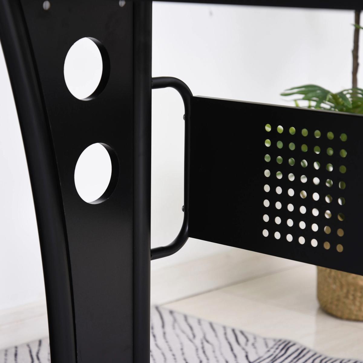 Space-Saving Corner Work Desk Gaming - Black – image 14