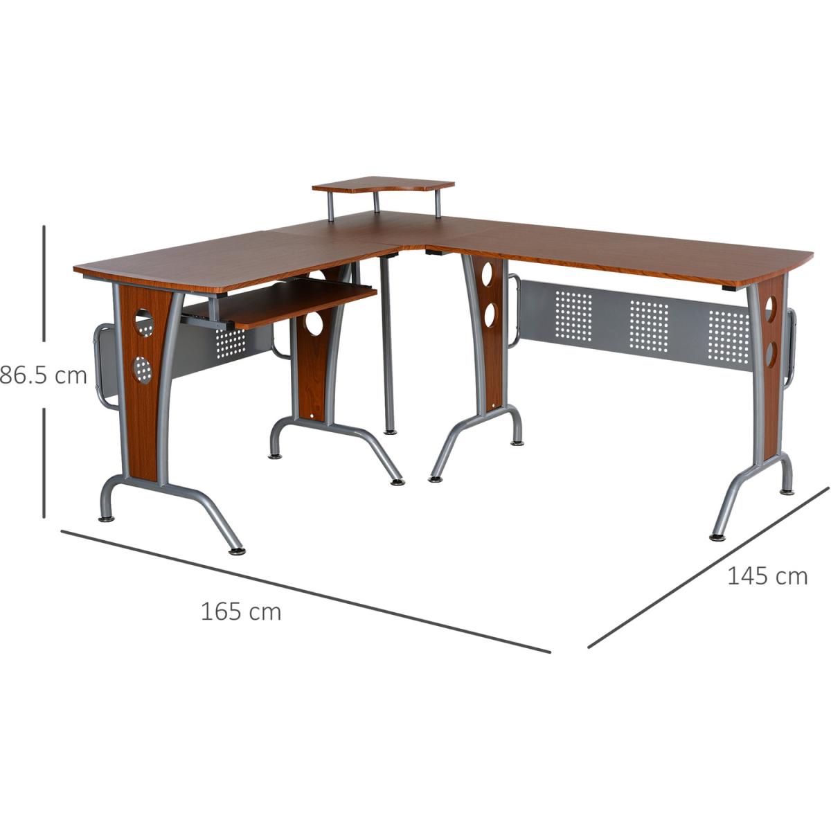 Space-Saving Corner Work Desk Gaming - Black – image 22