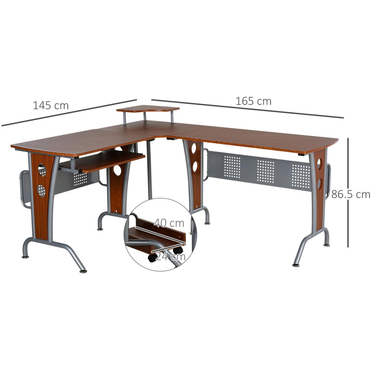 Space-Saving Corner Work Desk Gaming - Black – image 24