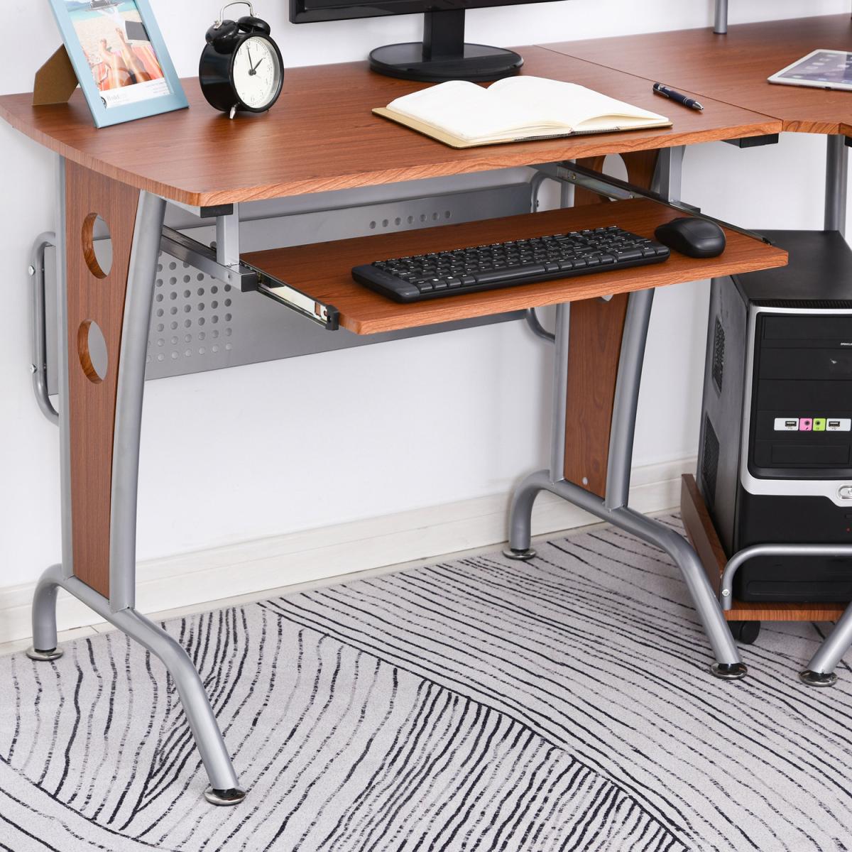 Space-Saving Corner Work Desk Gaming - Black – image 27