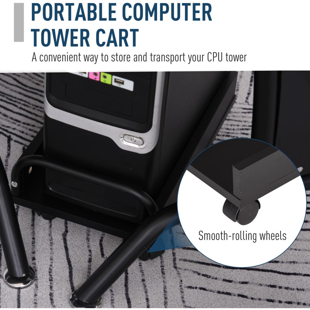Space-Saving Corner Work Desk Gaming - Black – image 5