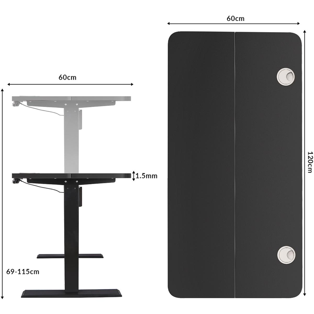 Electric Height-Adjustable Table Standing Desk with Memory Function  - Light Wood Grain – image 3