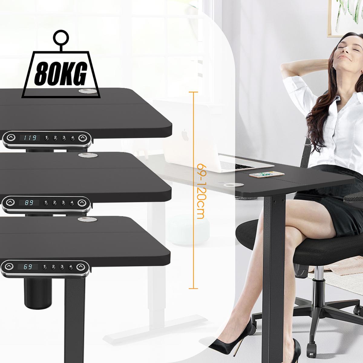Electric Height-Adjustable Table Standing Desk with Memory Function  - Light Wood Grain – image 5