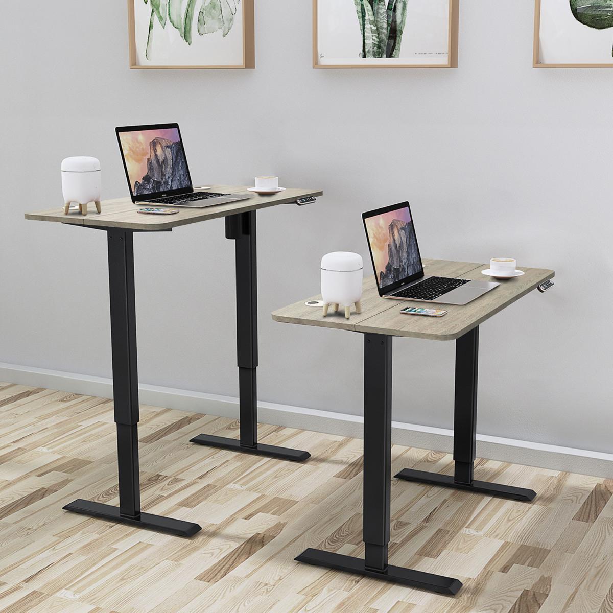 Electric Height-Adjustable Table Standing Desk with Memory Function  - Light Wood Grain – image 7