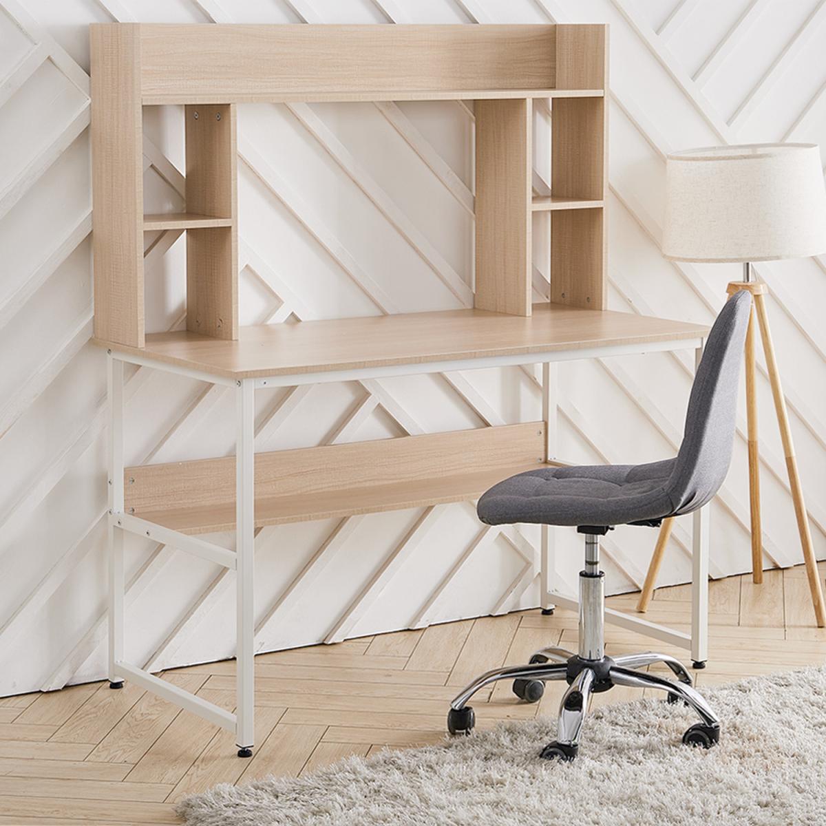 Modern Computer Desk - Light Brown – image 2