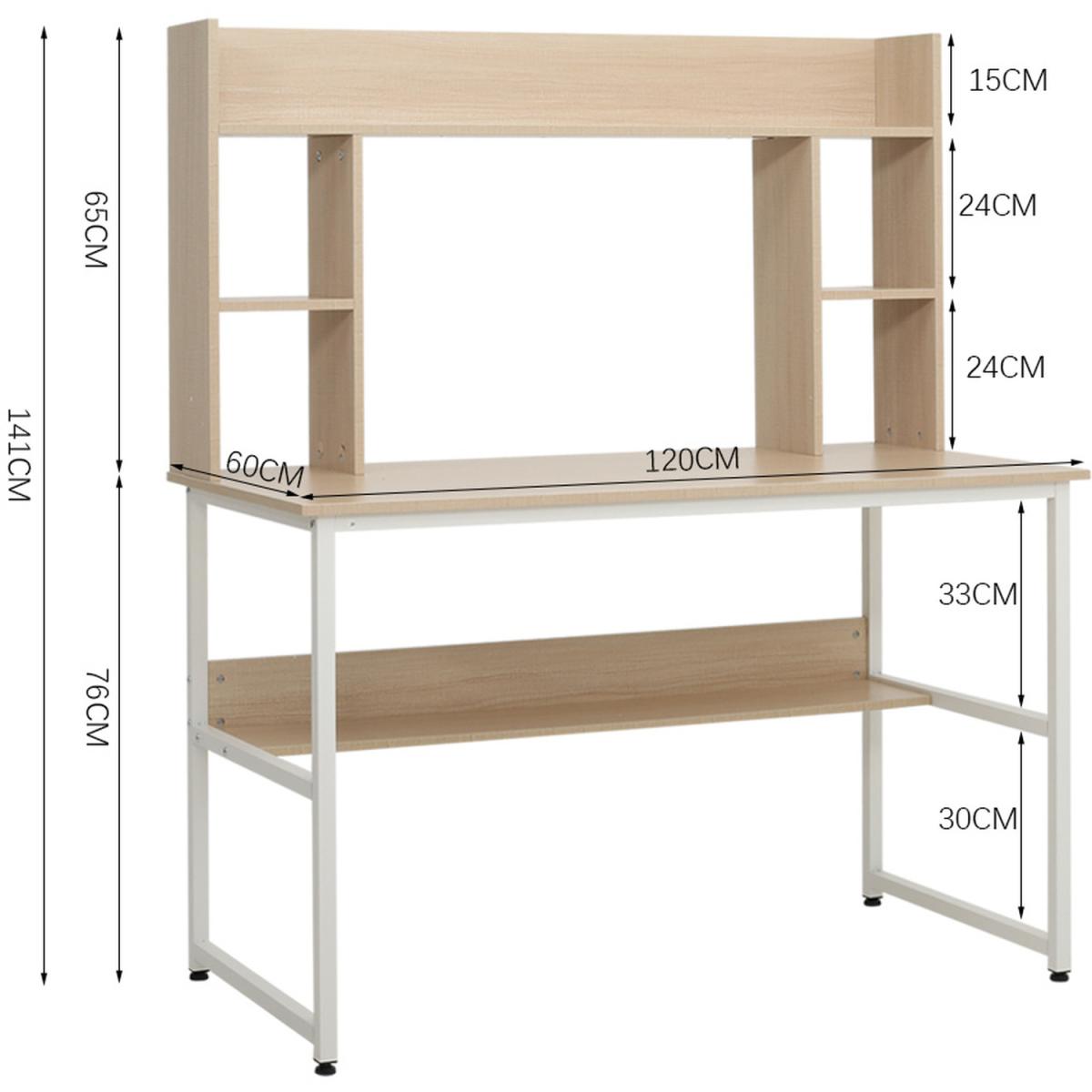 Modern Computer Desk - Light Brown – image 6