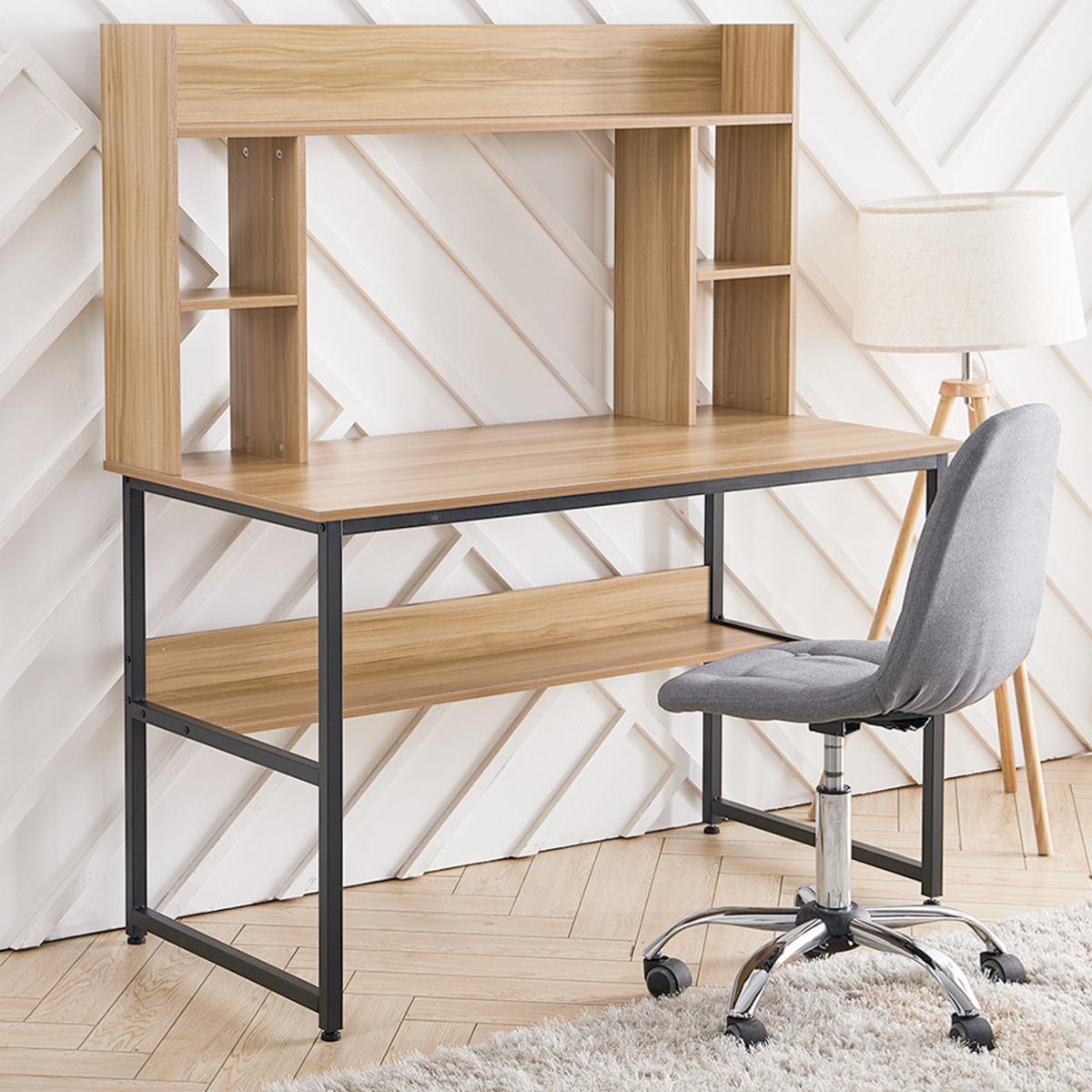 Modern Computer Desk - Light Brown – image 9
