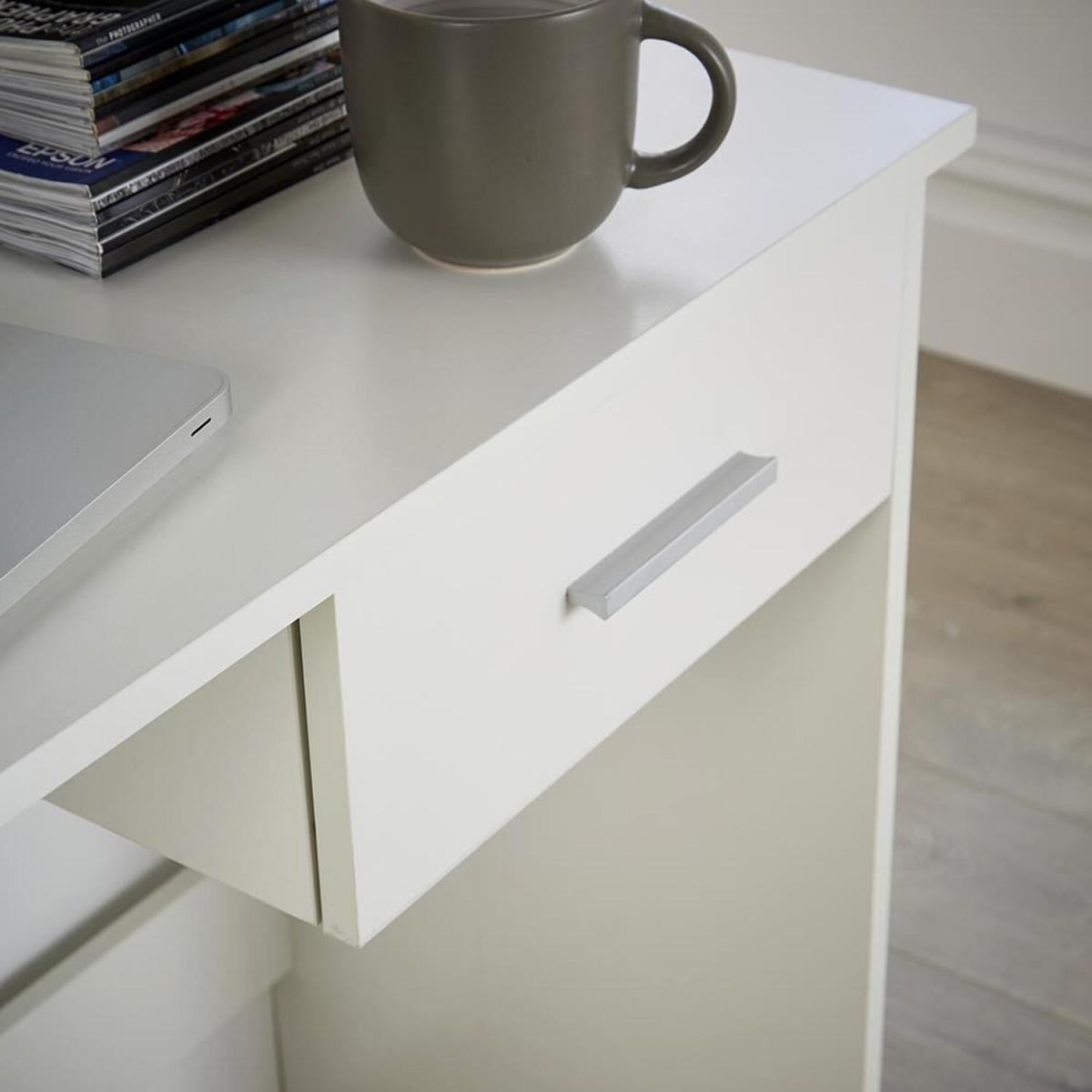 Stratford 1 Drawer Computer Desk - White – image 2