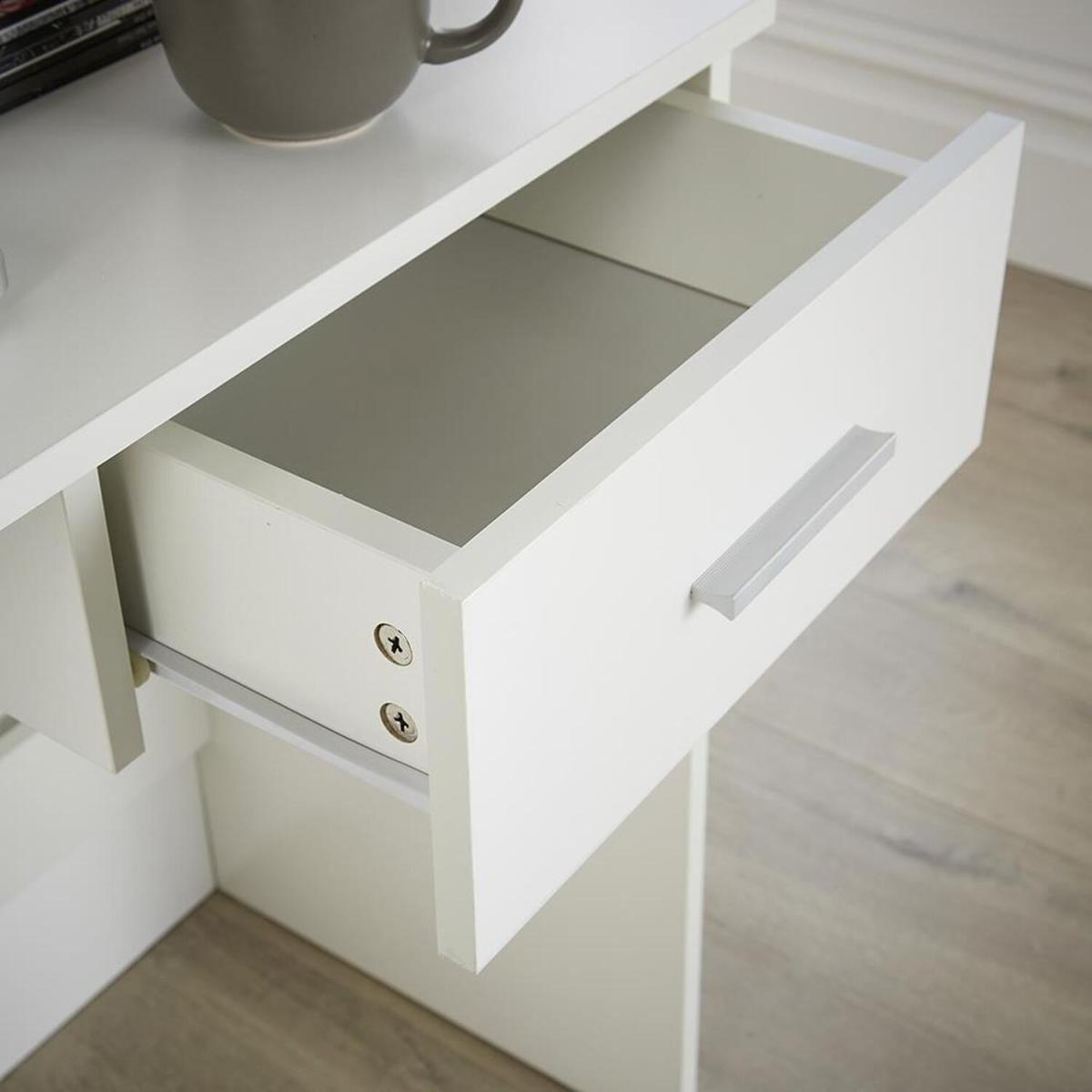 Stratford 1 Drawer Computer Desk - White – image 3