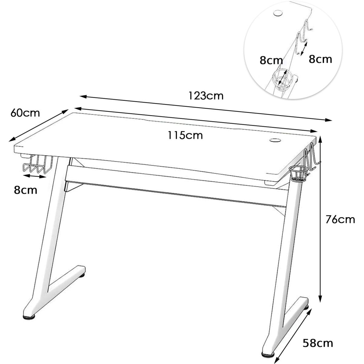 Racing Computer Gaming Desk - Black – image 4