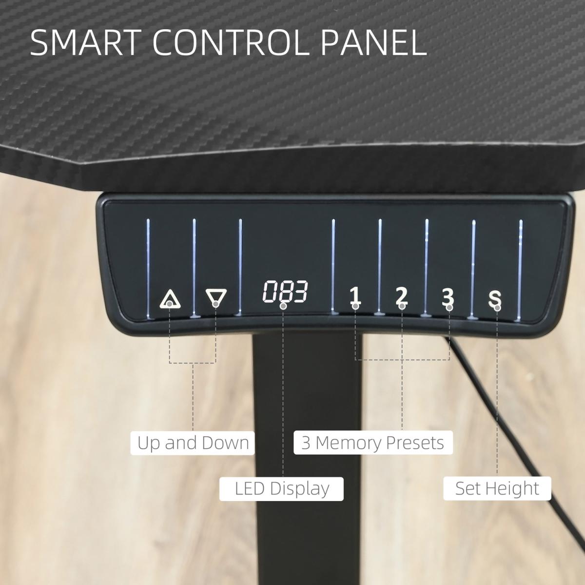 Electric Height Adjustable Stand Up Desk - Black – image 3