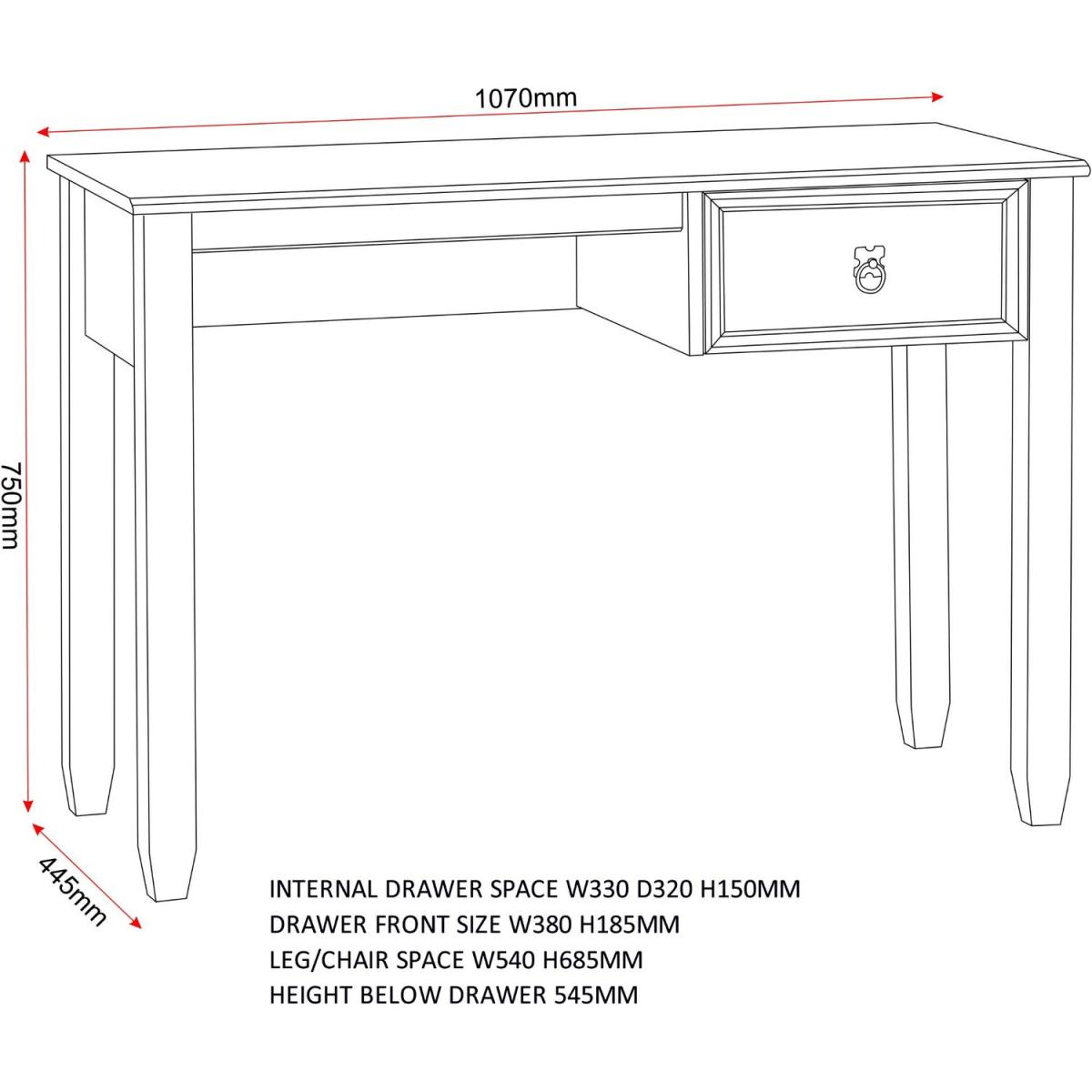 Budget Mexican Study Desk - Pine – image 7