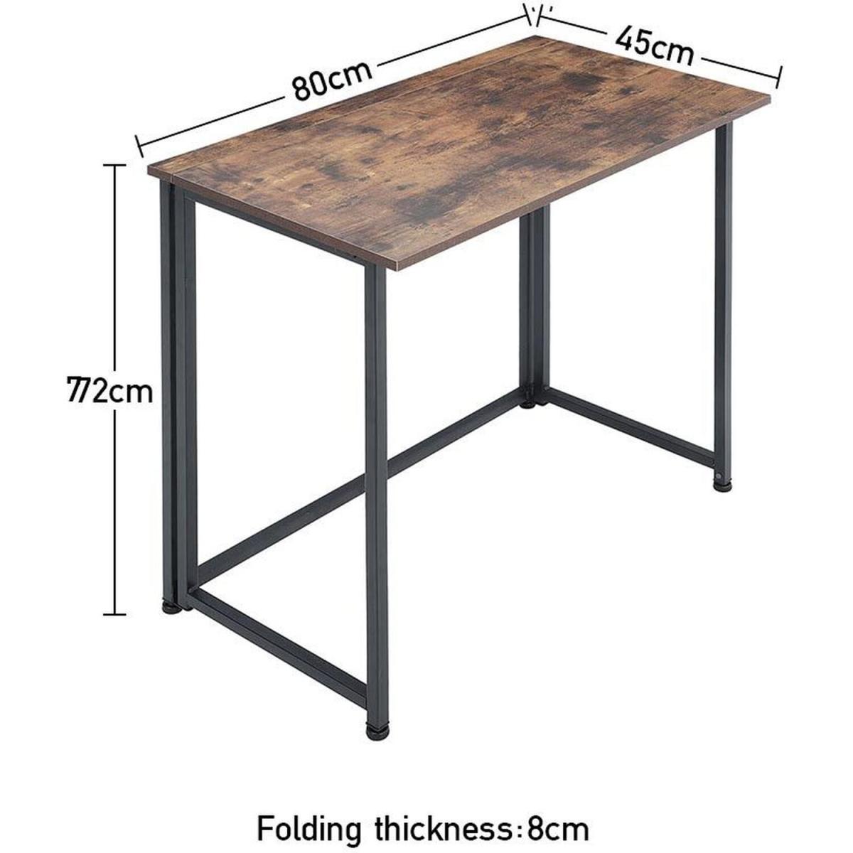 Folding Computer Table - Brown – image 2