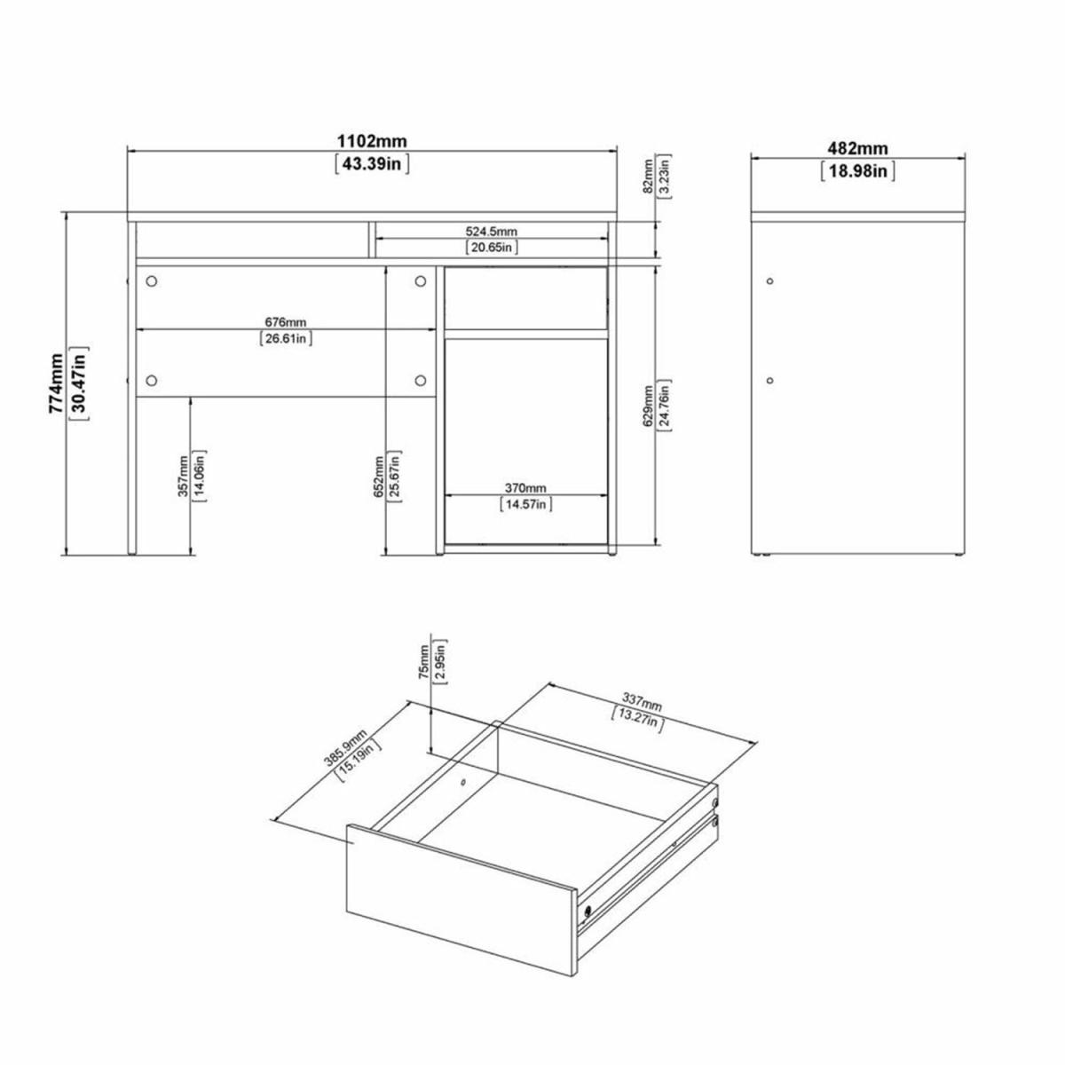 Function Plus 1 Door 1 Drawer - Jackson Hickory Oak – image 13